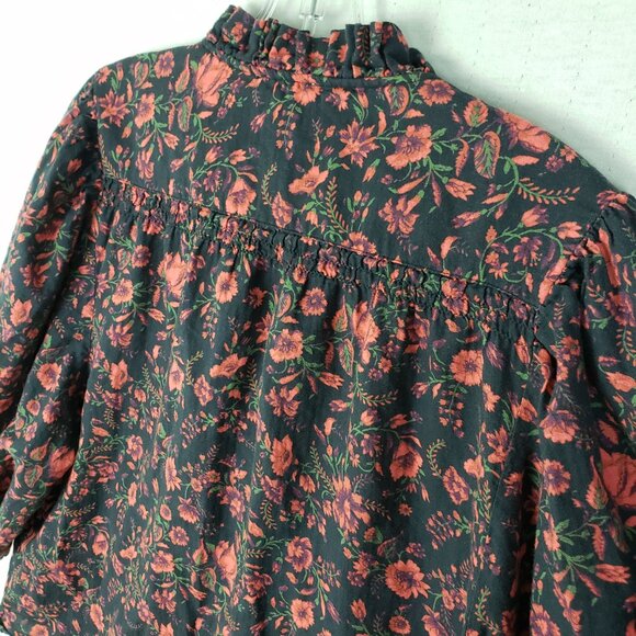 Sundance Floral Blouse in Black and Red - Picture 10 of 12